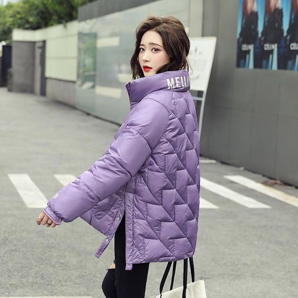 stand collar women's jackets 2020 oversized solid parkas female winter loose thick cotton padded letter print casual outwear, Black
stand collar women's jackets 2020 oversized solid parkas female winter loose thick cotton padded letter print casual outwear, Black