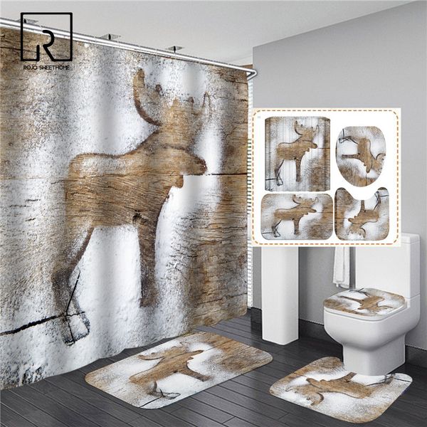 christmas elk deer printed bathroom set with shower curtain toilet lid cover anti-slip bath mats kitchen flannel home doormats
christmas elk deer printed bathroom set with shower curtain toilet lid cover anti-slip bath mats kitchen flannel home doormats