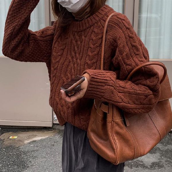 women's sweaters 2021 autumn winter women knitted female pullovers twisted loose classic elegant all-match office lady, White;black
women's sweaters 2021 autumn winter women knitted female pullovers twisted loose classic elegant all-match office lady, White;black