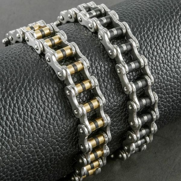link, chain mens stainless steel 16mm cool bicycle link bracelet for biker punk rocker wrstband factory wholesale resell drop, Black
link, chain mens stainless steel 16mm cool bicycle link bracelet for biker punk rocker wrstband factory wholesale resell drop, Black