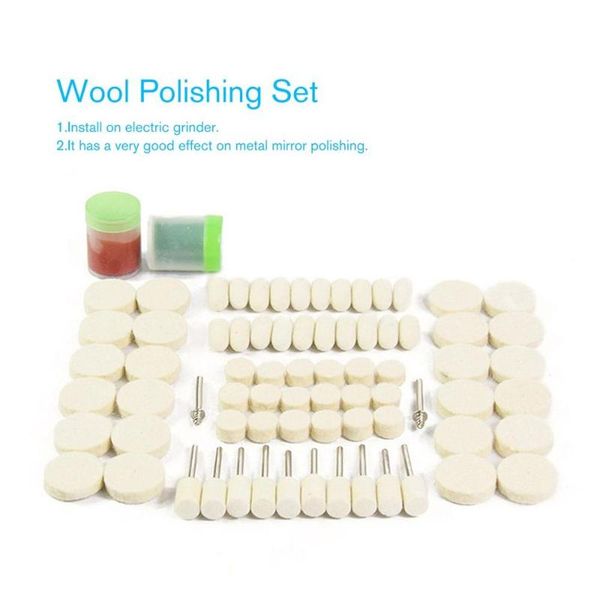76pcs soft felt buffing burr polishing wheels brushes kits for metal tools promotion dremel accessories polishing pad
76pcs soft felt buffing burr polishing wheels brushes kits for metal tools promotion dremel accessories polishing pad