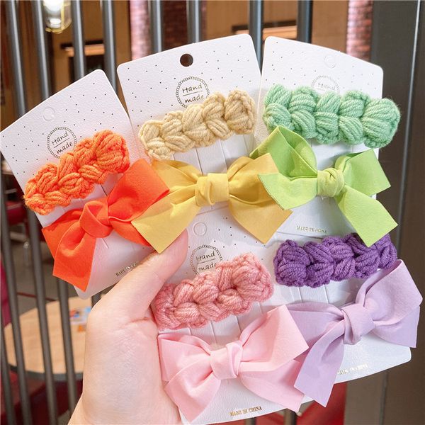 colorful woolen crochet braided hairpin 3.15 inches bow barrettes hair clips for girls kids hair accessories 6pcs/set, Slivery;white
colorful woolen crochet braided hairpin 3.15 inches bow barrettes hair clips for girls kids hair accessories 6pcs/set, Slivery;white