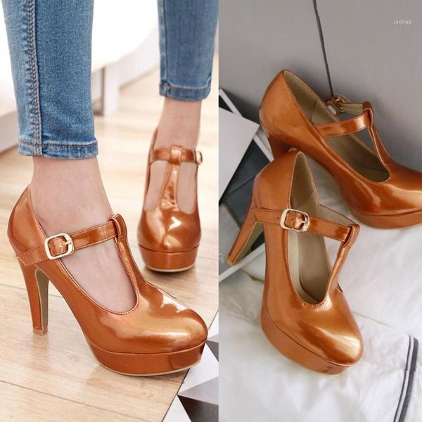 2021 fashion women pumps round toe t-starp buckle female single shoes thick heels platform women shoes plus size33- 431, Black
2021 fashion women pumps round toe t-starp buckle female single shoes thick heels platform women shoes plus size33- 431, Black