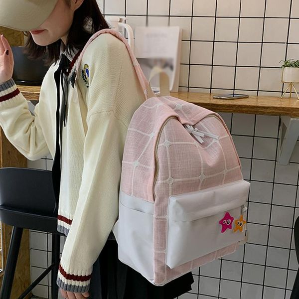fashion ladies school bags for teenage girls canvas wear-resistant color art backpack shoulder bag mochila escolar feminina#y2
fashion ladies school bags for teenage girls canvas wear-resistant color art backpack shoulder bag mochila escolar feminina#y2