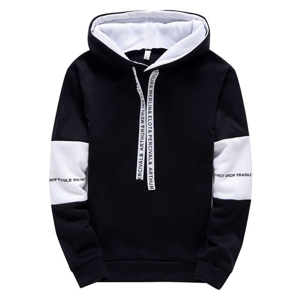 men's long sved hoodie, lettered casual sweater, hip-hop sweatshirt, novelty in spring, Black
men's long sved hoodie, lettered casual sweater, hip-hop sweatshirt, novelty in spring, Black