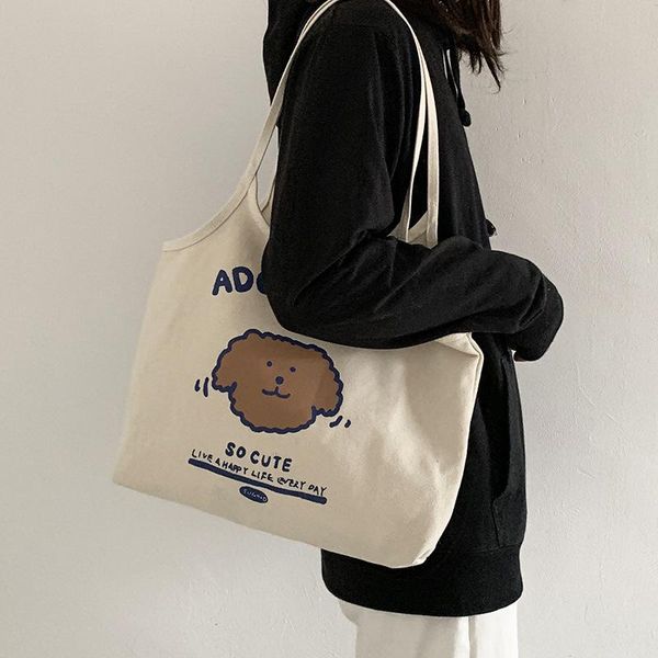 large capacity canvas shoulder bag for women 2020 lady handbag cute cartoon beige cotton fabric tote shopping bags eco shoppe
large capacity canvas shoulder bag for women 2020 lady handbag cute cartoon beige cotton fabric tote shopping bags eco shoppe