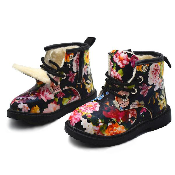 winter for plush children cute flower girls baby snow warm pu leather rubber kids shoes martin boots, Black;red
winter for plush children cute flower girls baby snow warm pu leather rubber kids shoes martin boots, Black;red