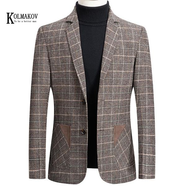 kolmakov 2020 new arrival british style casual blazer men fashion slim fit suit stripe single-breasted coat male, White;black
kolmakov 2020 new arrival british style casual blazer men fashion slim fit suit stripe single-breasted coat male, White;black