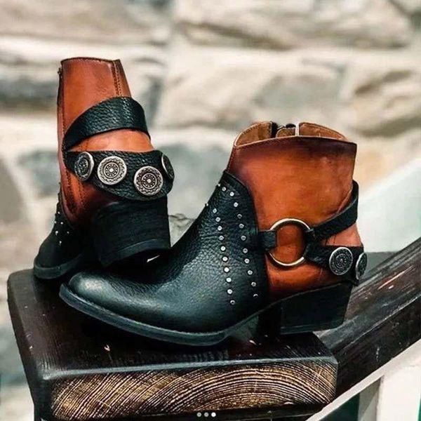 women ankle boots ladies british rivet riding boots woman chunky heels female mixed color fashion platform shoes big size 43, Black
women ankle boots ladies british rivet riding boots woman chunky heels female mixed color fashion platform shoes big size 43, Black