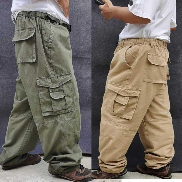 men's pants plus size cargo men casual density cotton loose baggy big pocket hip hop harem trousers street man clothing, Black
men's pants plus size cargo men casual density cotton loose baggy big pocket hip hop harem trousers street man clothing, Black
