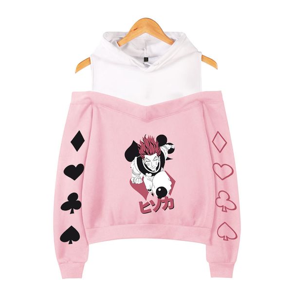 japan anime hunter x hunter hisoka women hoodie sweatshirt streetwear hip hop long sleeve off shoulder fleece hooded jacket 1014, Black
japan anime hunter x hunter hisoka women hoodie sweatshirt streetwear hip hop long sleeve off shoulder fleece hooded jacket 1014, Black