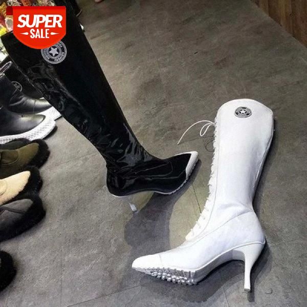 2020 women boot high boots patent leather high heels 8cm over the knee female boots fashion spring shoes boot women white #k42u, Black
2020 women boot high boots patent leather high heels 8cm over the knee female boots fashion spring shoes boot women white #k42u, Black
