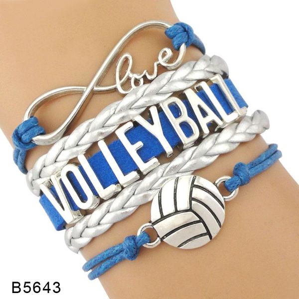 charm bracelets silver infinity love volleyball sports jewelry handmade braid leather for women, Golden;silver
charm bracelets silver infinity love volleyball sports jewelry handmade braid leather for women, Golden;silver