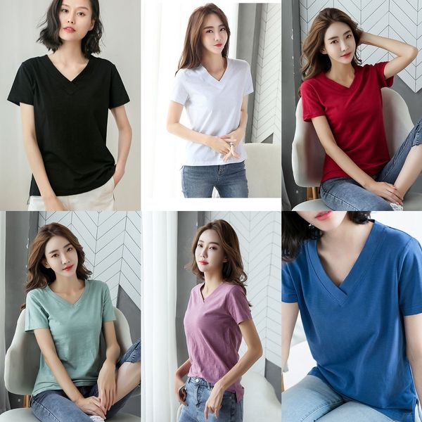 cjqrt pure cotton slub ts322f summer wear korean half sleeve bottoming shirt loose v-neck short sleeve t-shirt women's wear cotton, White
cjqrt pure cotton slub ts322f summer wear korean half sleeve bottoming shirt loose v-neck short sleeve t-shirt women's wear cotton, White