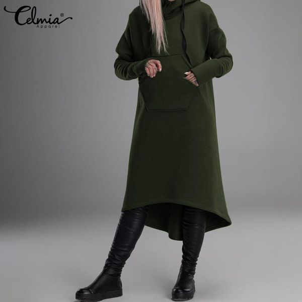 celmia winter women hooded dress long sleeve casual loose sweatshirt female clothing long robe irregular hem hoodies vestidos, Black;gray
celmia winter women hooded dress long sleeve casual loose sweatshirt female clothing long robe irregular hem hoodies vestidos, Black;gray