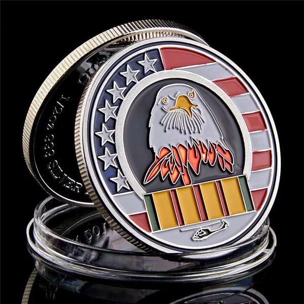 usa silver bald eagle welcome home brother military craft challenge coin collect with capsule display
usa silver bald eagle welcome home brother military craft challenge coin collect with capsule display