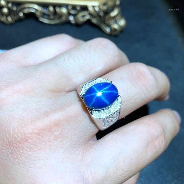 cool men ring shiny blue star sapphire gem ring 925 silver jewelry big size shiny gem certified birthday gift1, Golden;silver
cool men ring shiny blue star sapphire gem ring 925 silver jewelry big size shiny gem certified birthday gift1, Golden;silver
