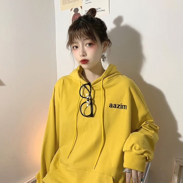 46qlr women's 2020 new coat women's sweater loose letter hooded autumn sweater coatlong sleeve coat for women qpw8y, Black
46qlr women's 2020 new coat women's sweater loose letter hooded autumn sweater coatlong sleeve coat for women qpw8y, Black