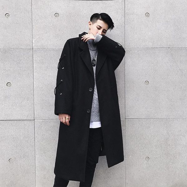 winter cotton thickened men's korean loose medium length over knee windbreaker youth handsome tweed coat, Tan;black
winter cotton thickened men's korean loose medium length over knee windbreaker youth handsome tweed coat, Tan;black