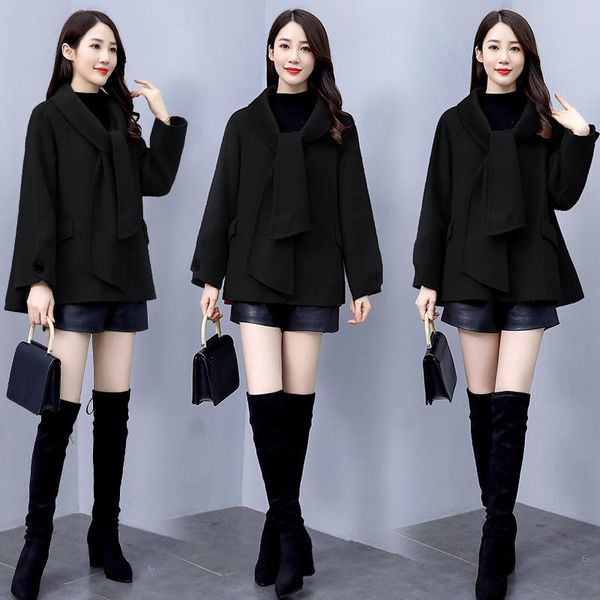 women's wool & blends small year red cloak, double coat short paragraph female winter hepburn wind, Black
women's wool & blends small year red cloak, double coat short paragraph female winter hepburn wind, Black