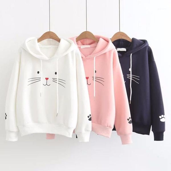 2020 autumn winter women hoodies solid color kitten sweat shirt multiple colors are available add wool long sleeve casual style1, Black
2020 autumn winter women hoodies solid color kitten sweat shirt multiple colors are available add wool long sleeve casual style1, Black