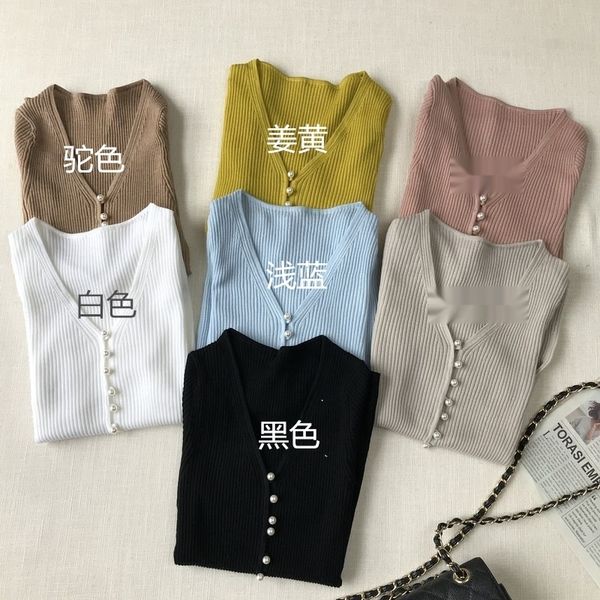 ekfos 100 ultra fine pearl wool soft thin skin pearl merino pearl sweater button waxy mid sleeve v-neck sweater spring new hvu3u, White;black
ekfos 100 ultra fine pearl wool soft thin skin pearl merino pearl sweater button waxy mid sleeve v-neck sweater spring new hvu3u, White;black
