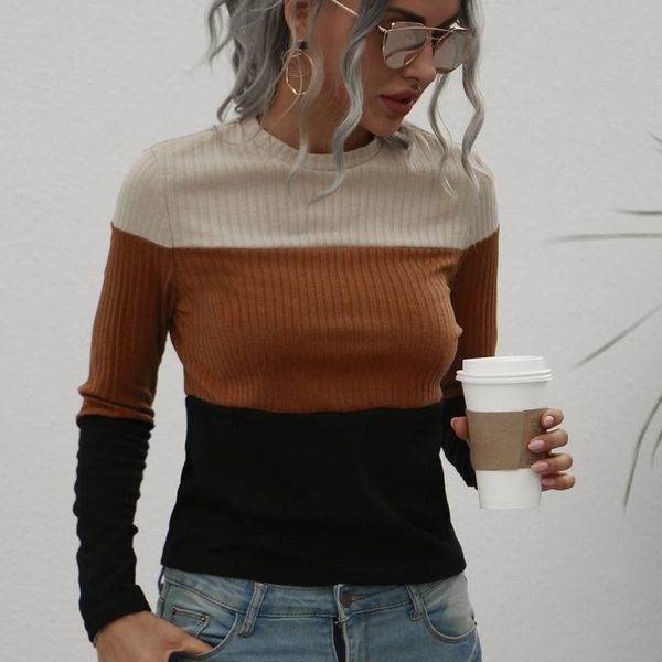ladies casual patchwork long-sleeved knitted round neck sweater loose pullover women female jumper fall winter#g30, White;black
ladies casual patchwork long-sleeved knitted round neck sweater loose pullover women female jumper fall winter#g30, White;black