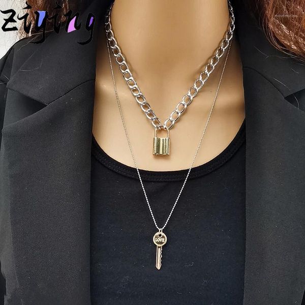 european boutique creative 2020 fashion geometric multi-layer love item retro key lock pendant necklace female1, Golden;silver
european boutique creative 2020 fashion geometric multi-layer love item retro key lock pendant necklace female1, Golden;silver