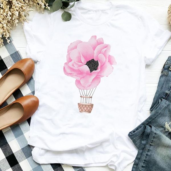 women lady cartoon balloon flower fashion office 90s print tshirt shirt clothes graphic female t tee womens t shirt, White
women lady cartoon balloon flower fashion office 90s print tshirt shirt clothes graphic female t tee womens t shirt, White