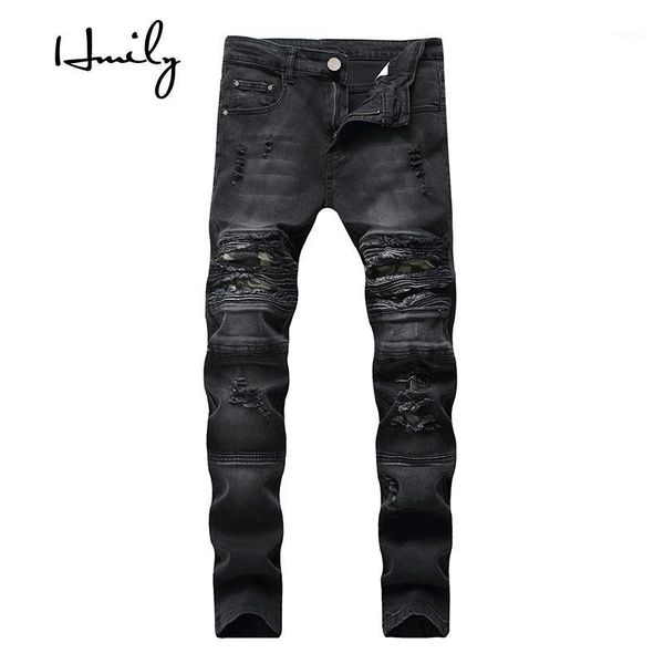 hmily new men's jeans ripped holes pants korean style elasticity casual trousers cool stretch man denim pants1, Blue
hmily new men's jeans ripped holes pants korean style elasticity casual trousers cool stretch man denim pants1, Blue