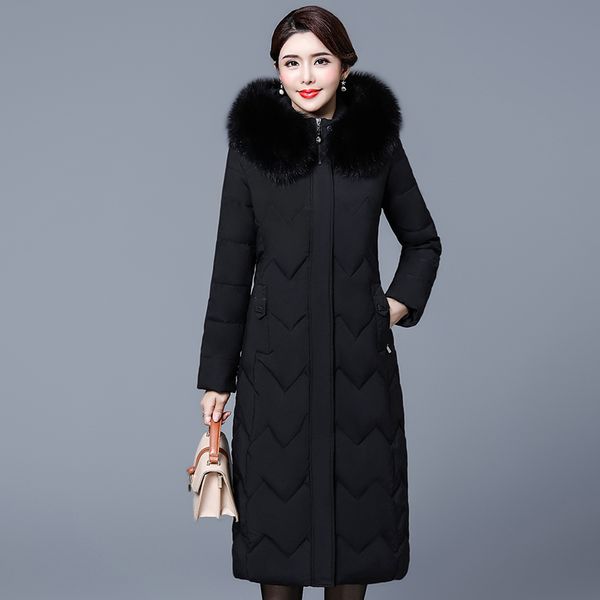 2021 newwomen's winter x-long hooded slim office ladies female jacket with fur collar plus size thick coats outwear hys4, Black
2021 newwomen's winter x-long hooded slim office ladies female jacket with fur collar plus size thick coats outwear hys4, Black