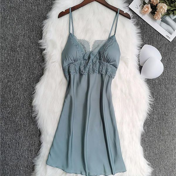 2021 summer ladies sleepshirts nightdress lace sleeveless nightwear satin spaghetti strap silk sleepwear nightgowns, Black;red
2021 summer ladies sleepshirts nightdress lace sleeveless nightwear satin spaghetti strap silk sleepwear nightgowns, Black;red