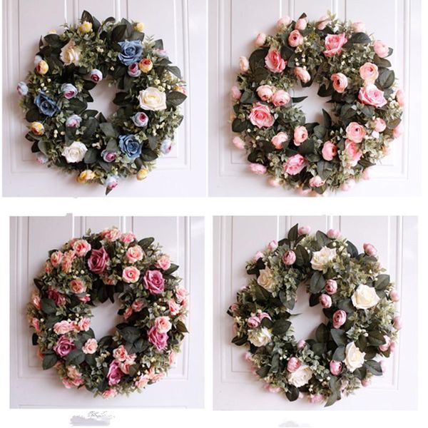 european rose door decorative wall decoration wedding decoration original christmas wreath simulation flowers
european rose door decorative wall decoration wedding decoration original christmas wreath simulation flowers