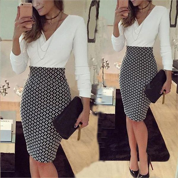 office dress cocktail stretch casual pencil formal party casual temperament v neck comfortable elastic work slim ol business, Black;gray
office dress cocktail stretch casual pencil formal party casual temperament v neck comfortable elastic work slim ol business, Black;gray