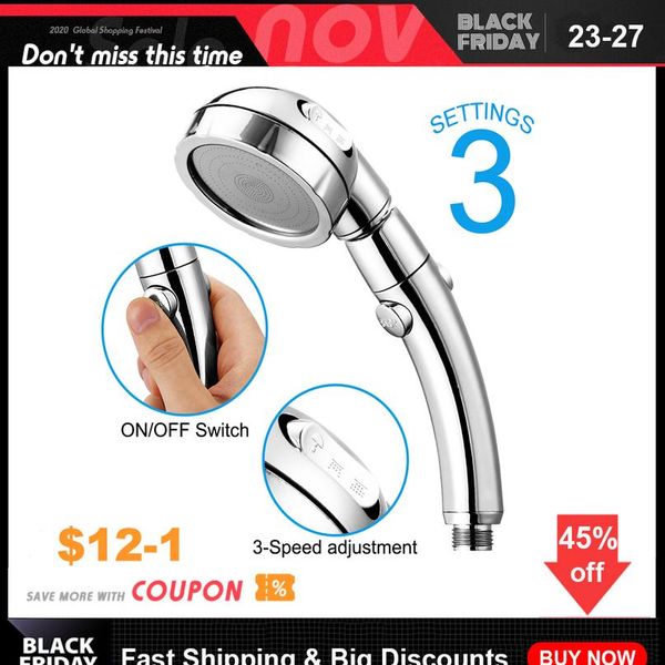 luxury rain shower head handheld set anion high pressure bathroom rainfall gadgets water saving showerhead wit wmtfne