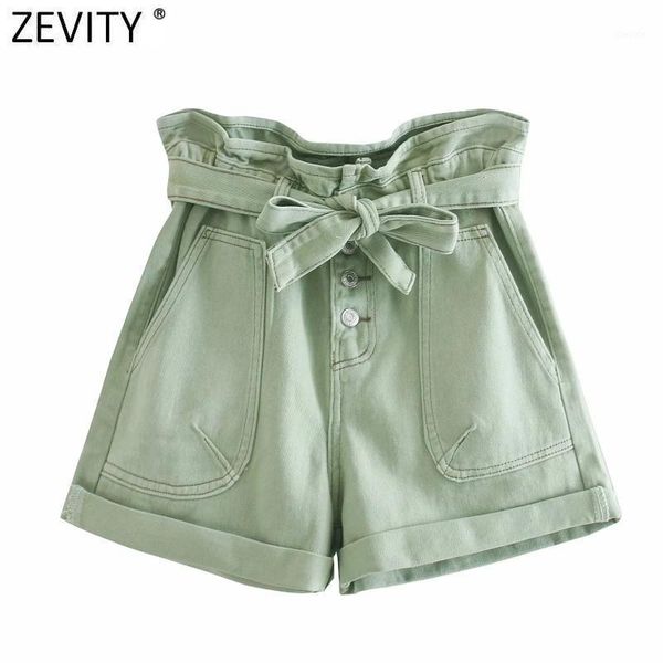 zevity new 2020 women fashion pockets patch bow tied sashes paper bag shorts ladies button chic shorts pantalone cortos p9141, White;black
zevity new 2020 women fashion pockets patch bow tied sashes paper bag shorts ladies button chic shorts pantalone cortos p9141, White;black