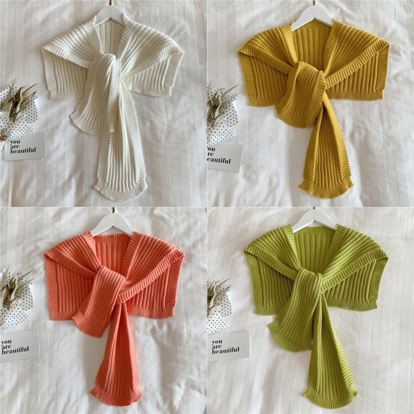 korean fashion simple pit stripe knitted autumn knot over shoulder solid color versatile fake collar scarf small cape woman cloak shawl shaw, White;black
korean fashion simple pit stripe knitted autumn knot over shoulder solid color versatile fake collar scarf small cape woman cloak shawl shaw, White;black