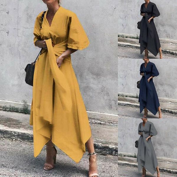 summer dress women vintage v neck asymmetrical high waist long maxi dress plus size sundress suede party vestido, Black;gray
summer dress women vintage v neck asymmetrical high waist long maxi dress plus size sundress suede party vestido, Black;gray