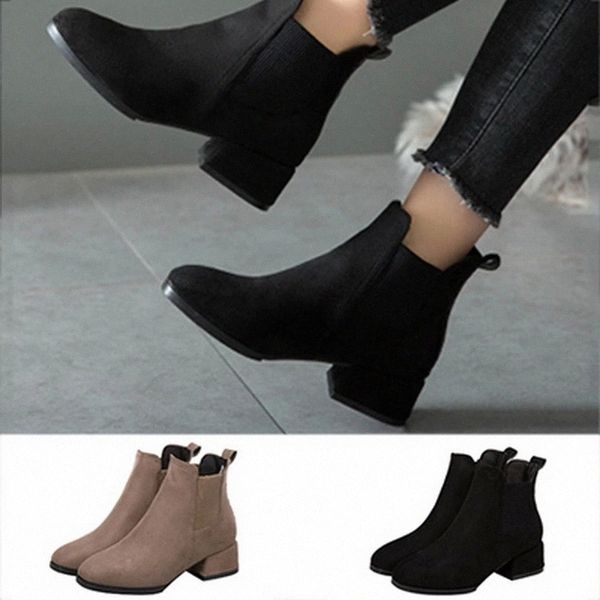 women autumn winter flock ankle boots slip-on round toe 3.5cm square heel solid casual black booties size 35-43 #ps0s
women autumn winter flock ankle boots slip-on round toe 3.5cm square heel solid casual black booties size 35-43 #ps0s