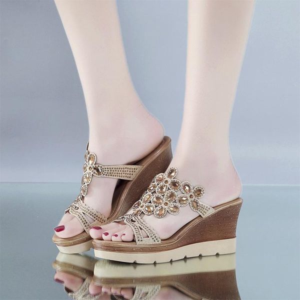 wedges shoes women peep toe breathable beach shoes summer sandals rhinestone slip-on ladies wedges chaussures femme, Black
wedges shoes women peep toe breathable beach shoes summer sandals rhinestone slip-on ladies wedges chaussures femme, Black