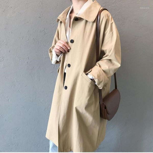 2020 spring autumn trench coat for women streetwear length single breasted straight cotton coats female outerwear hk4351, Tan;black
2020 spring autumn trench coat for women streetwear length single breasted straight cotton coats female outerwear hk4351, Tan;black
