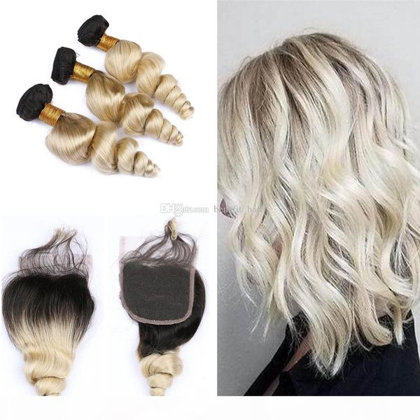 dark roots 1b 613 hair weaves with lace closure ombre blonde color 1b 613 two tone closure with loose wave hair 3bundles, Black;brown
dark roots 1b 613 hair weaves with lace closure ombre blonde color 1b 613 two tone closure with loose wave hair 3bundles, Black;brown