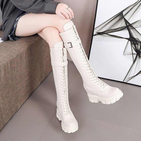 knee high boots women long boots women fashion metal buckle wedge knee high lace up black beige 20201
knee high boots women long boots women fashion metal buckle wedge knee high lace up black beige 20201