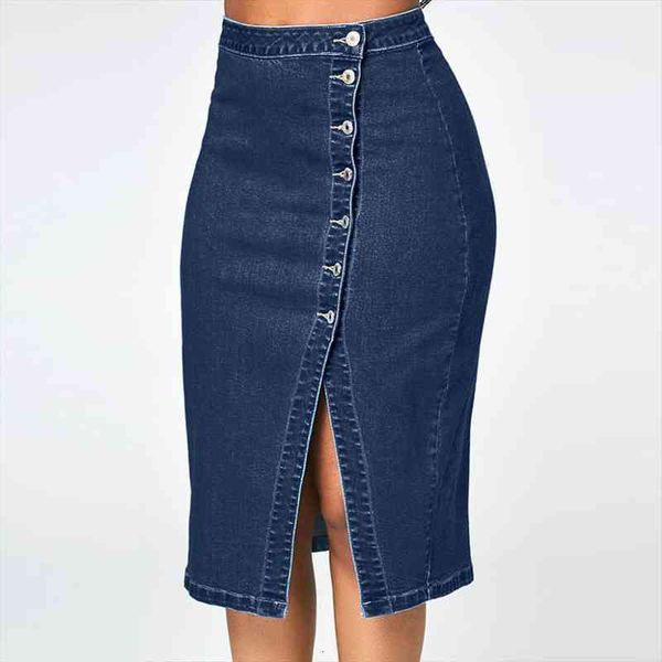 plus size denim midi skirt summer elastic high waist button split pencil skirts casual daily party blue jeans skirt jupe, Black
plus size denim midi skirt summer elastic high waist button split pencil skirts casual daily party blue jeans skirt jupe, Black