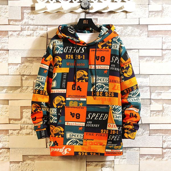 2021 new hip hop casual long sleeve stylish pattern full printing hoodie for young men oversized loose hoodies qowj, Black 
2021 new hip hop casual long sleeve stylish pattern full printing hoodie for young men oversized loose hoodies qowj, Black