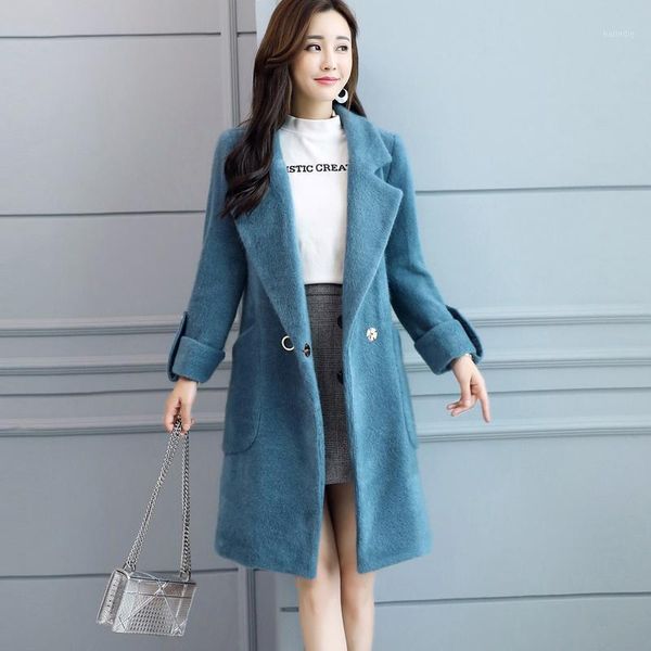 new solid woolen women jeckets mid-length double breasted big pocket turn-down collar simple fashion coats women autumn 20201, Black
new solid woolen women jeckets mid-length double breasted big pocket turn-down collar simple fashion coats women autumn 20201, Black