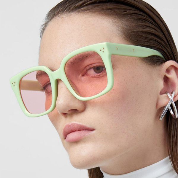 luxury square sunglasses women brand designer pc frame gradient lens classic rivet shades female male fashion eyewear uv4001, White;black
luxury square sunglasses women brand designer pc frame gradient lens classic rivet shades female male fashion eyewear uv4001, White;black