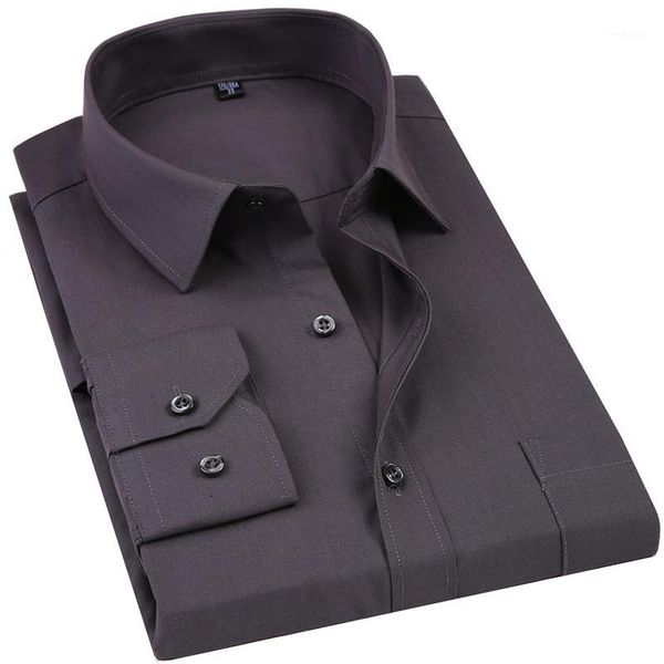 2020 new men's dress shirt solid color plus size 8xl black white blue gray chemise homme male business casual long sleeved shirt1, White;black
2020 new men's dress shirt solid color plus size 8xl black white blue gray chemise homme male business casual long sleeved shirt1, White;black