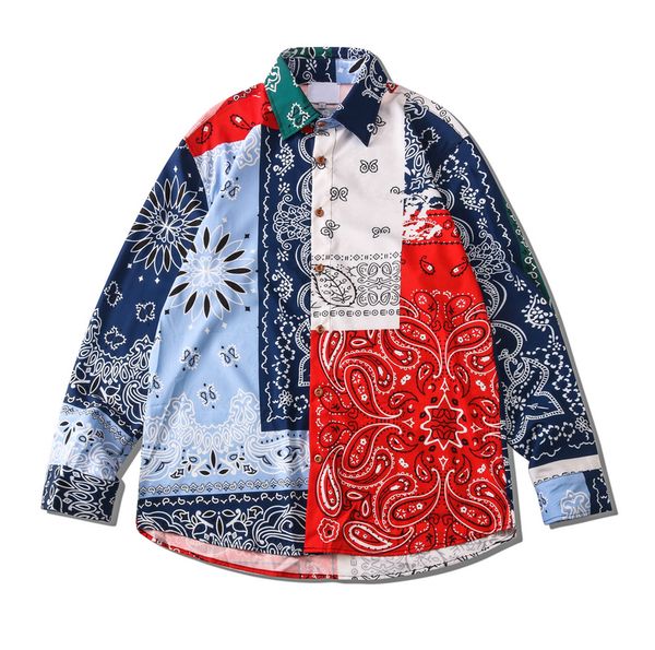 shirt men women long sleeve paisley street fashion men's shirt man blouse, White;black
shirt men women long sleeve paisley street fashion men's shirt man blouse, White;black