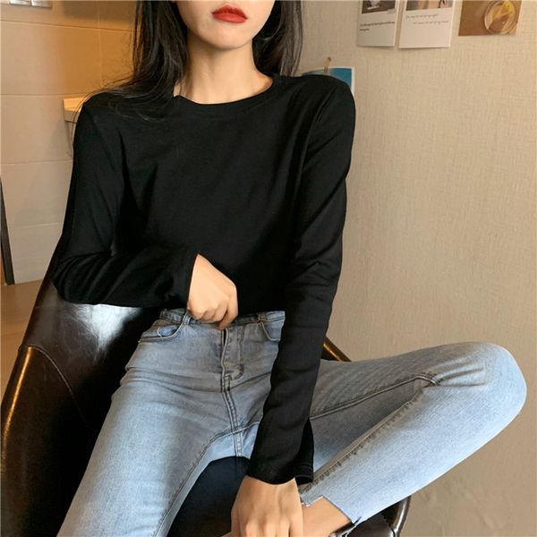 early autumn new base coat solid color versatile foreign style net red long sleeve coat t-shirt with tight t-shirt inside lutd2 lutd, White
early autumn new base coat solid color versatile foreign style net red long sleeve coat t-shirt with tight t-shirt inside lutd2 lutd, White